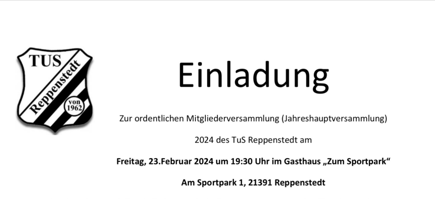 Einladung Jahreshauptversammlung 2024